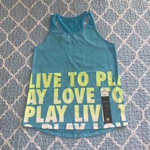 NWT Girls Racer Back Sports Tank (Kids size 14/L)